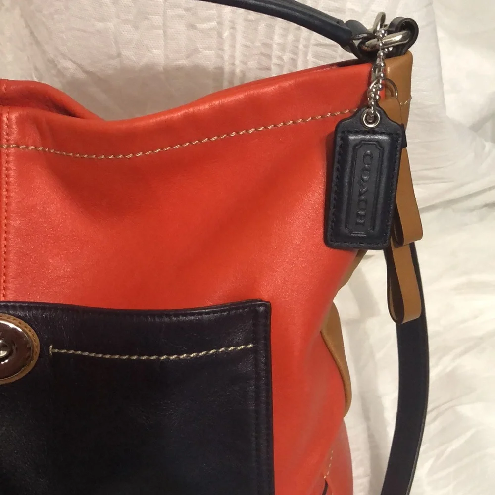 Coach Park Color Block  Leather Hobo Bag EUC - Picture 2 of 10